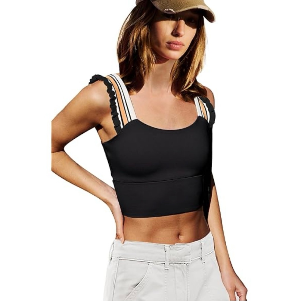 FP Movement by Free People Black Crop Top